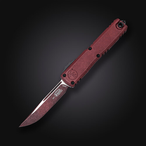 Автоматический фронтальный выкидной нож Microtech/Marfione Ultratech Gen III ZBP Weathered Crimson 8.9 см 1121-1WCM