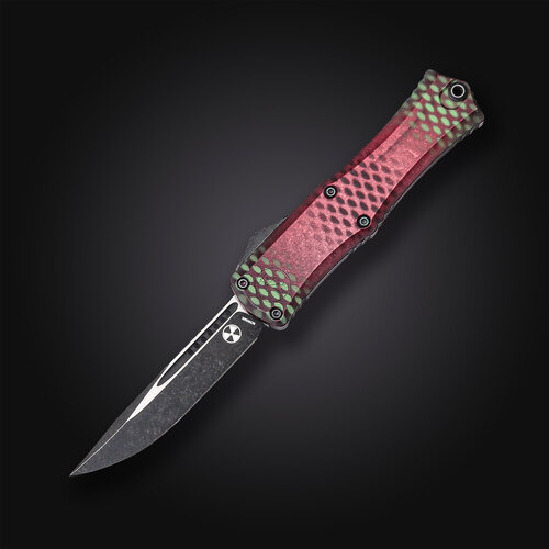 Автоматический фронтальный выкидной нож Microtech/Marfione Signature Limited Hera II Mini Red Boeing X-51 7.5 см 1703M-1RDX51S