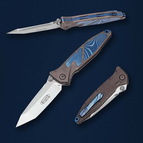 Кастомизированный складной нож Rezat Custom & Microtech Socom Elite Tanto проект «Колизей» Apocalyptic Titanium - Timascus 10.2 см RZ/161-10-CUSTOM