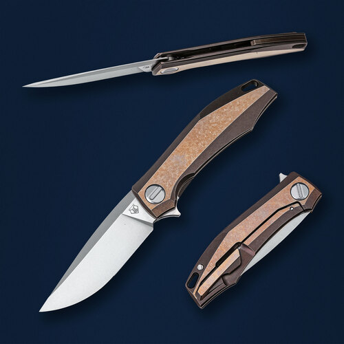 Складной нож Shirogorov Collaboration with Charles Marlowe RKMP Bronze 9 см SHV/RKMP-B
