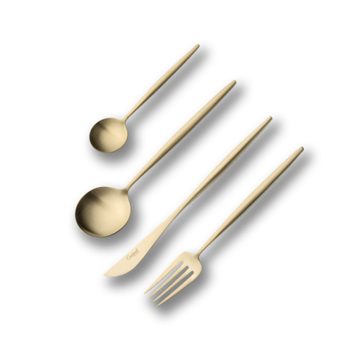 Набор столовых приборов Cutipol Moon Champagne Matte на 6 персон MO.006.CHF