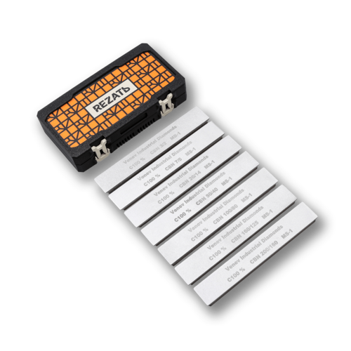 Набор эльборовых бланков Веневский Алмазный Завод для заточки ножей VID150257-100CBN-BD-7