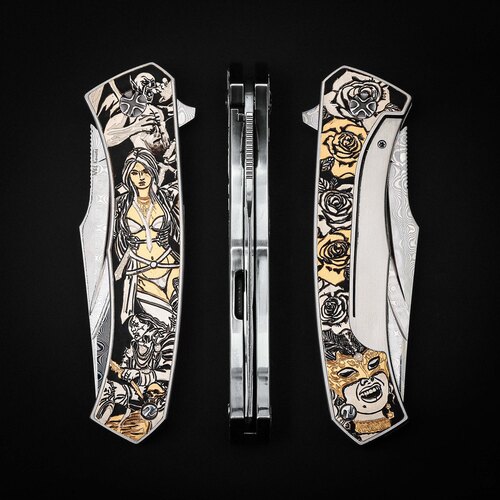 Коллекционный авторский складной нож ручной работы NL Knives Аурум 