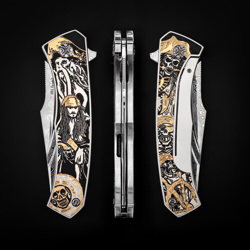 Коллекционный авторский складной нож ручной работы NL Knives Аурум 