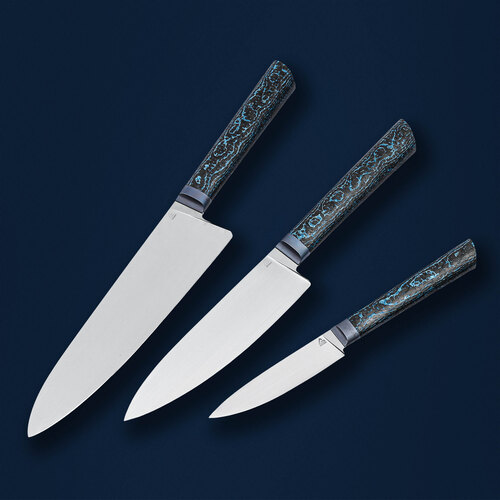 Набор шеф-повара из 3-х эксклюзивных кухонных ножей Gazebo Custom 