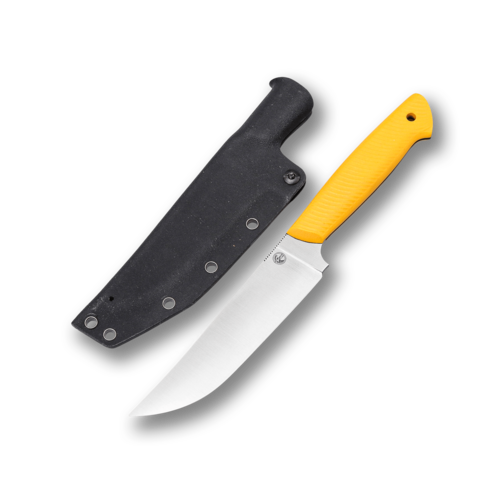 Походный полевой кухонный нож с фиксированным клинком 7 Ножей ТехноПчак 14.5 см 7N/TPCHAK-YELG10-AUS10-K