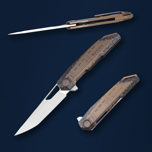 Кастомный складной нож TFK Knives - Mechanics Lab Collaboration Hiru 