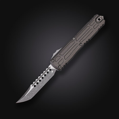 Автоматический фронтальный выкидной нож Microtech/Marfione Signature Limited Ultratech Ex Gen III ZBP Hellhound 8.9 см 1119EX-10APNCS
