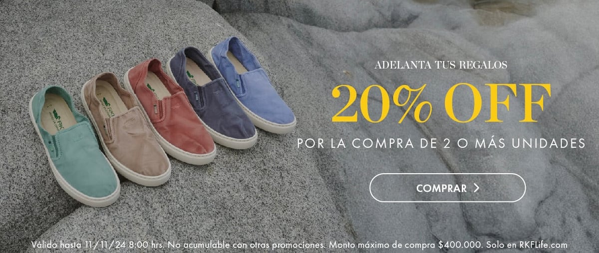 Adelanta tus regalos 20% OFF por la compra de 2 o más unidades