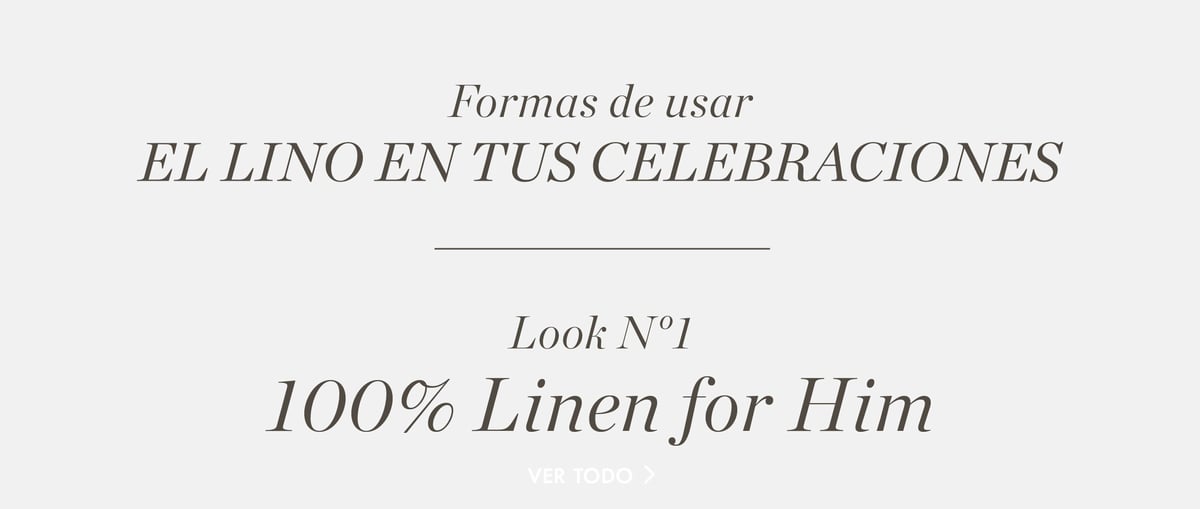 Formas de usar el lino en tus celebraciones look N°1 100%Linen for him