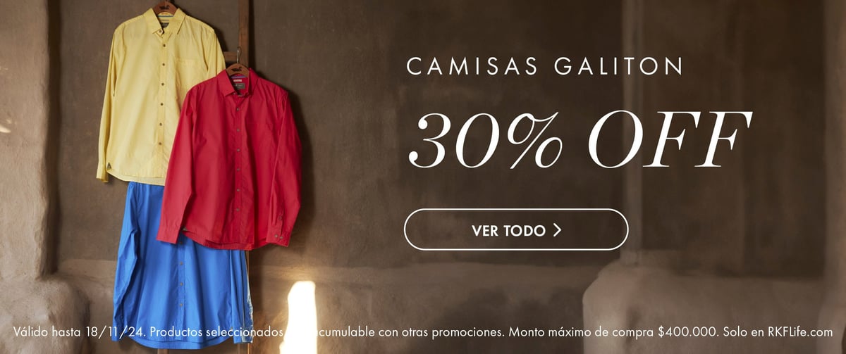 Camisas Galiton 30% OFF