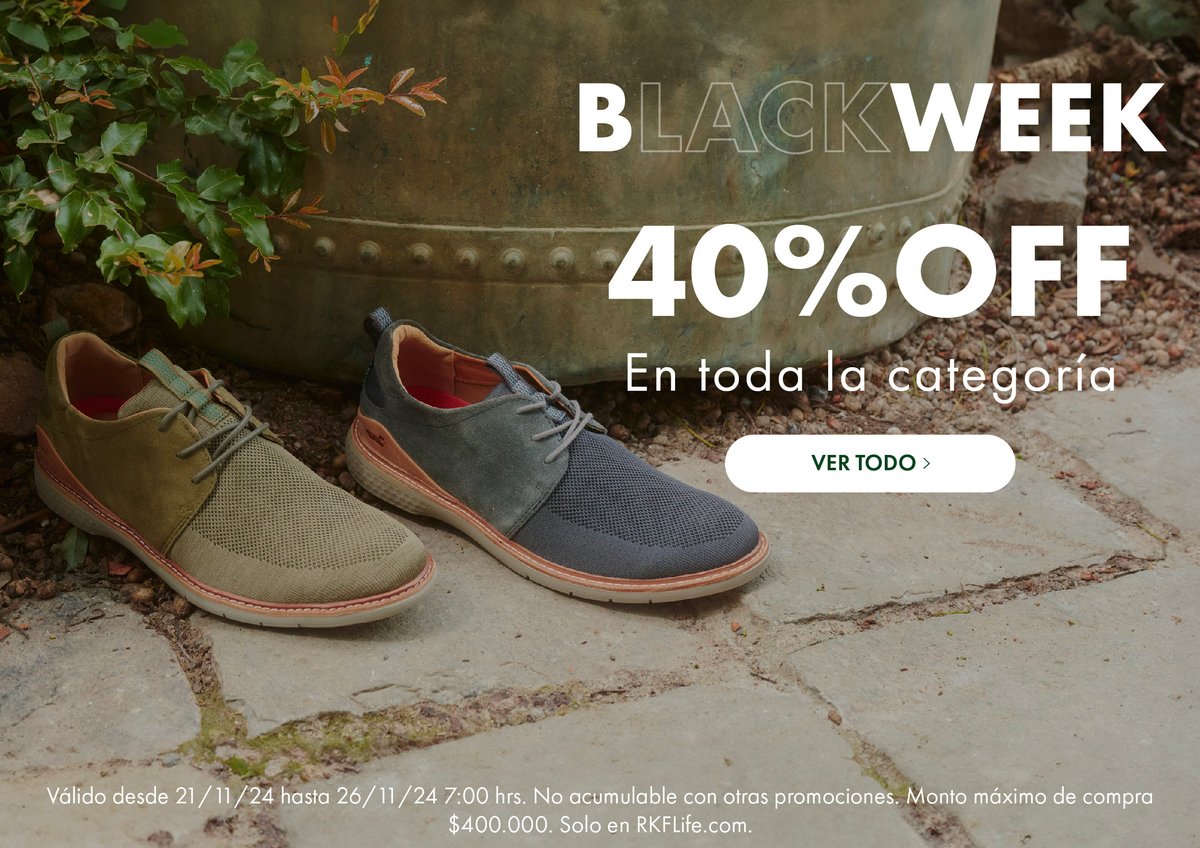 Black week 40% OFF en toda la categoría