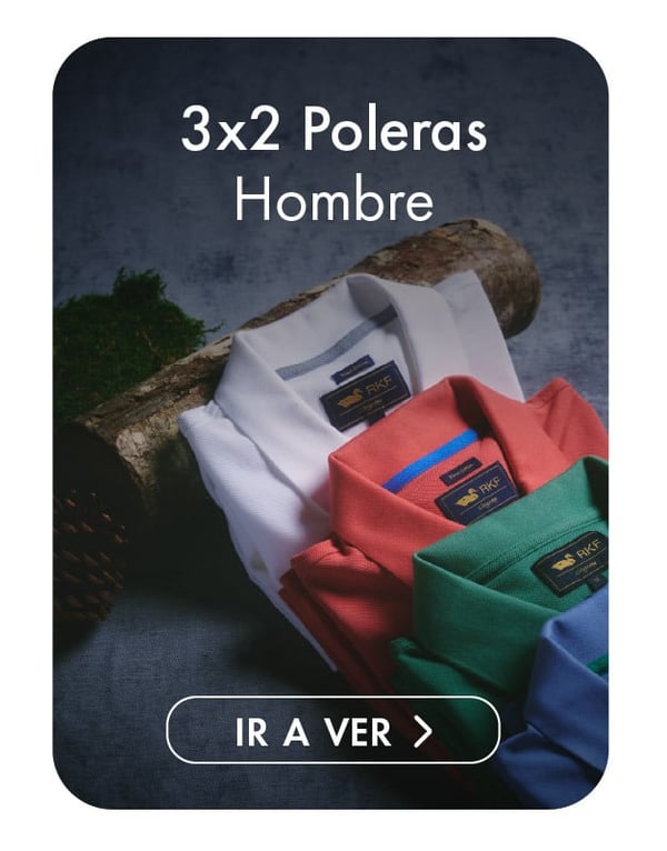 3x2 poleras hombres