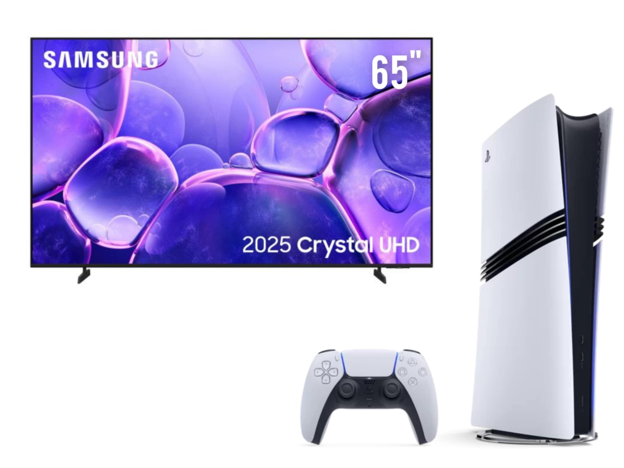 Image of 65" Samsung TV & Playstation 5 Pro