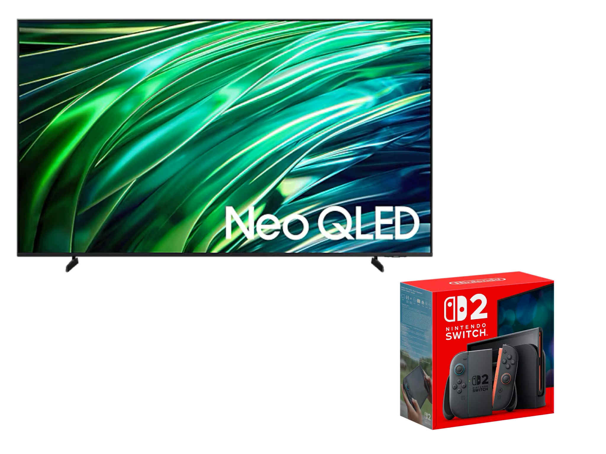 Image of 55" Samsung TV and Switch 2