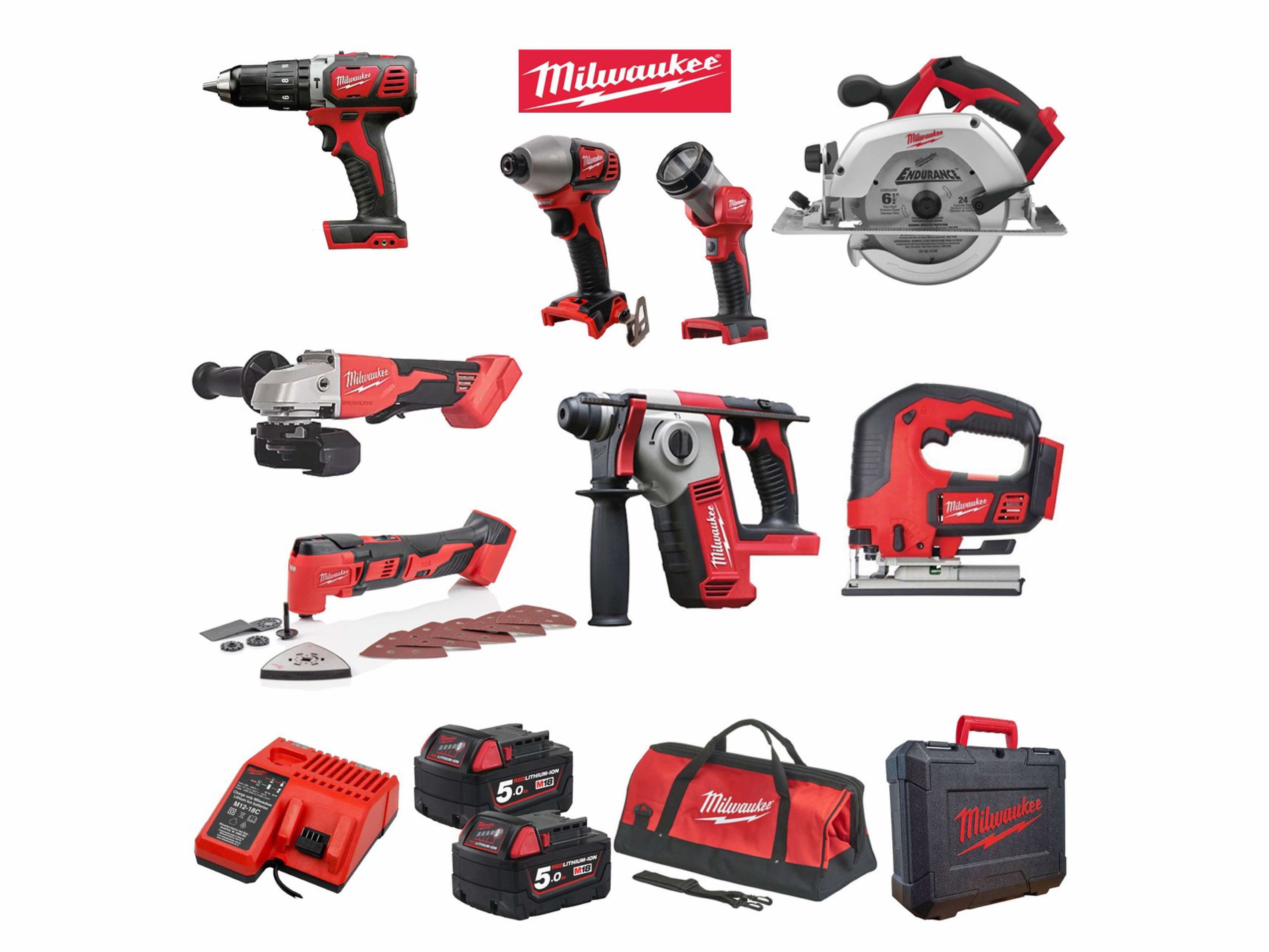 Image of 8pc Milwaukee Tool Kit - OVER 50% UNSOLD