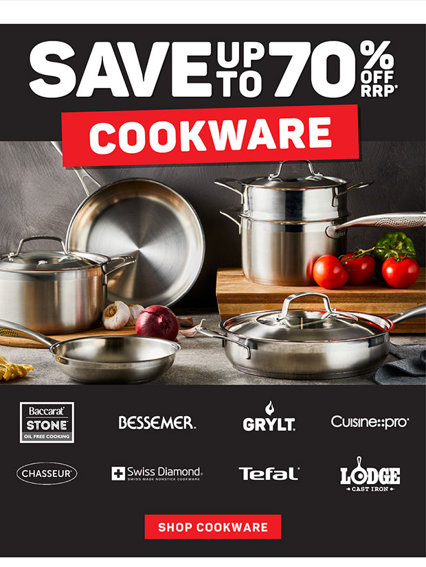 UP TO 75% OFF COOKWARE