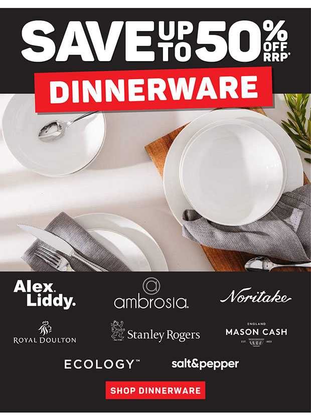 UP TO 50% OFF DINNERWARE