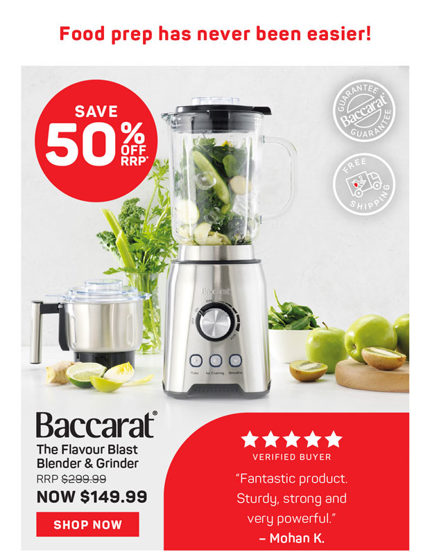 Baccarat The Flavour Blast Blender & Grinder