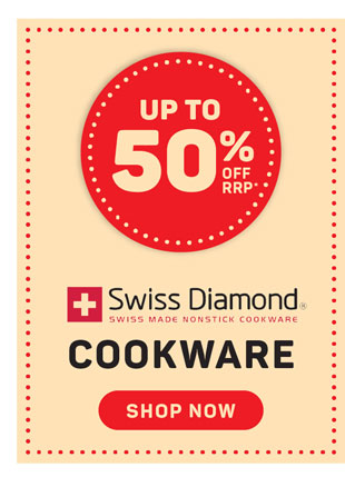 Up to 50% off Swiss Diamond Cookware