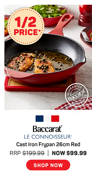 Baccarat Le Connoisseur Cast Iron Frypan 26cm Red