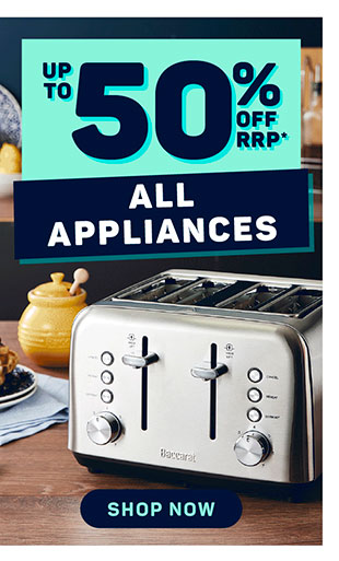 UP TO 50% OFF RRP ALL APPLIANCES