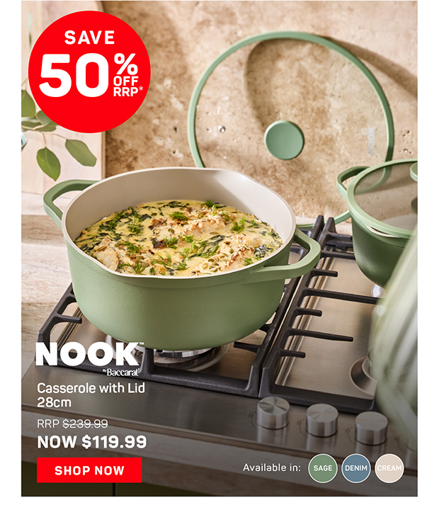 NOOK by Baccarat Casserole with Lid 28cm