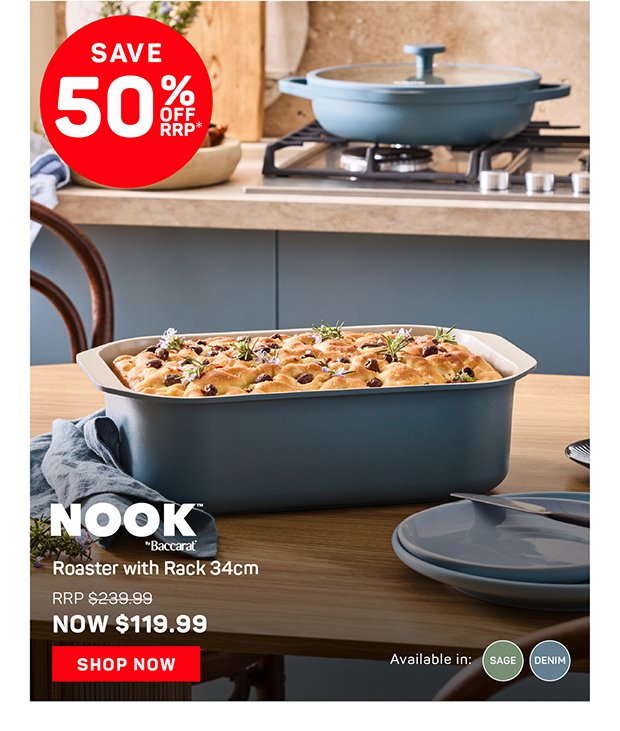 NOOK by Baccarat Roaster with Rack 34cm