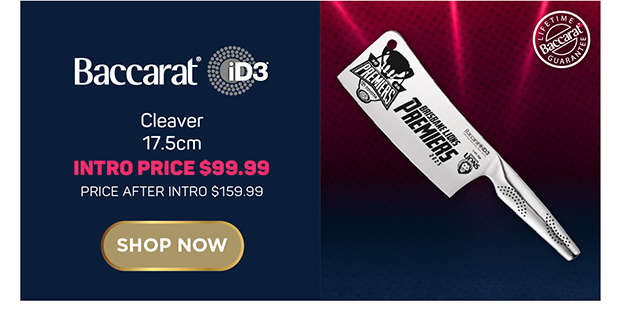 Baccarat iD3 Cleaver Knife 17.5cm AFL Premiers 2025 Brisbane Lions