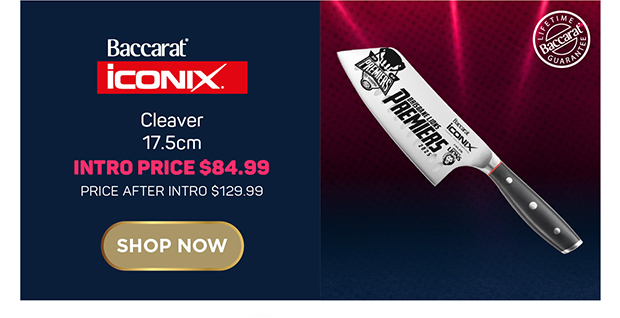 Baccarat iconiX Cleaver Knife 17.5cm AFL Premiers 2025 Brisbane Lions