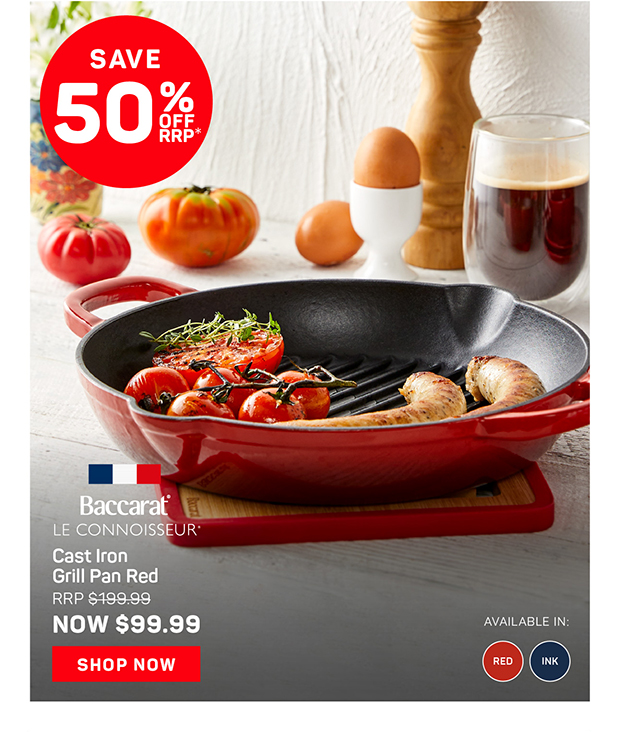Baccarat Le Connoisseur Cast Iron Round Grill Pan