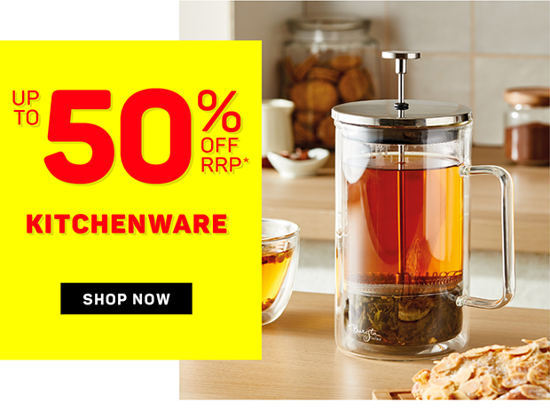 Up to 50% off RRP* Kitchenware