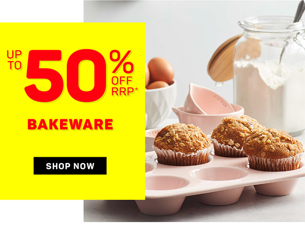 Up to 50% off RRP* Bakeware