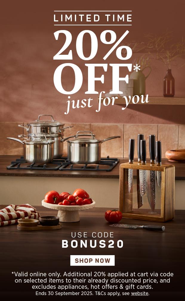 Limited Time 20% off just for you use code BONUS20