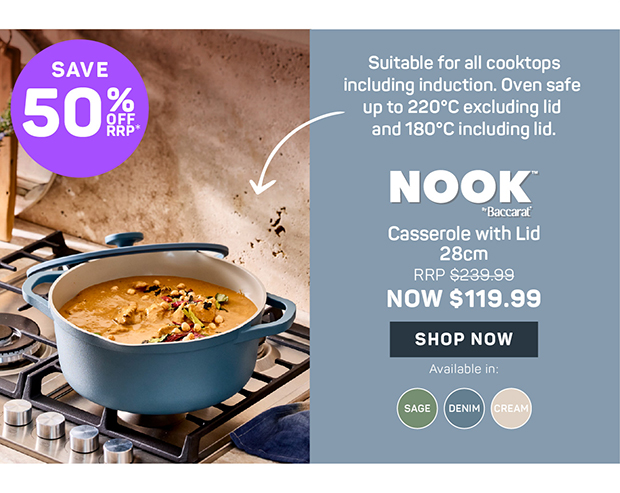 NOOK by Baccarat Casserole with Lid 28cm