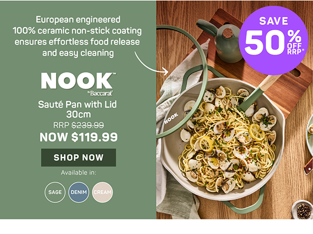 NOOK by Baccarat Saute Pan with Lid 30cm