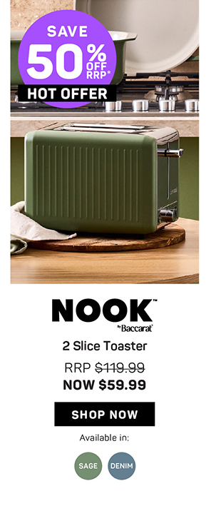 NOOK by Baccarat 2 Slice Toaster