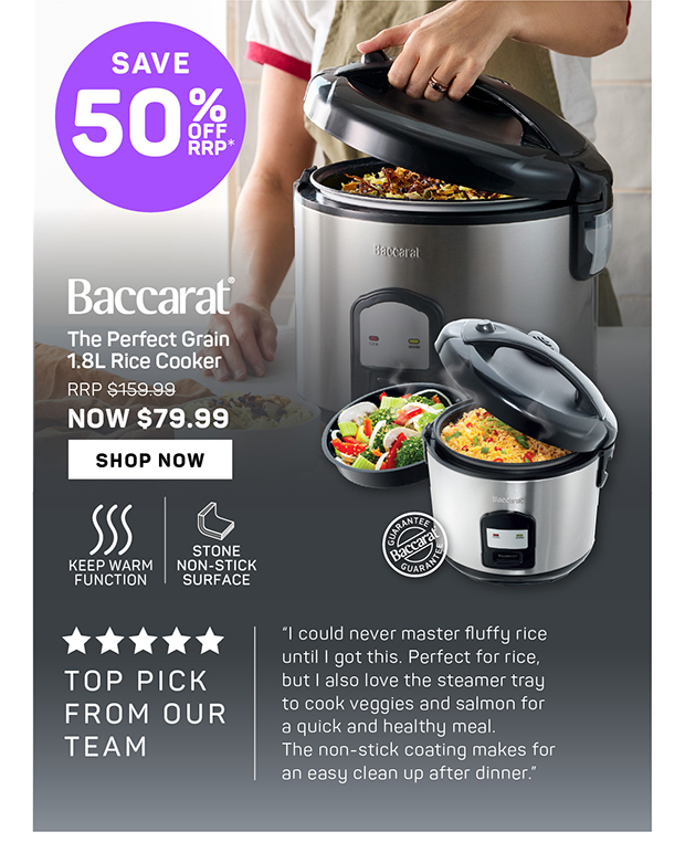 Baccarat The Perfect Grain 1.8L Rice Cooker