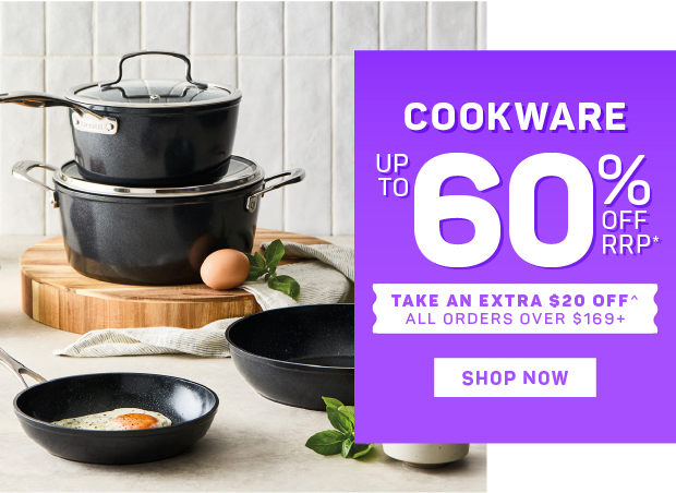 Up to 60% off RRP* Cookware