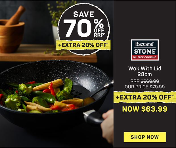 Baccarat STONE Wok With Lid 28cm