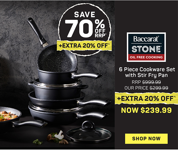 Baccarat STONE 6 Piece Cookware Set with Stir Fry Pan