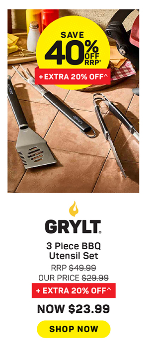 GRYLT 3 Piece BBQ Utensil Set