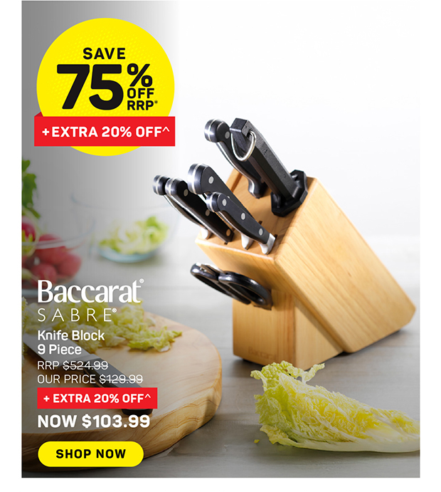 Baccarat SABRE 9 Piece Knife Block