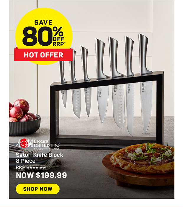 Baccarat Damashiro Satori 8 Piece Knife Block