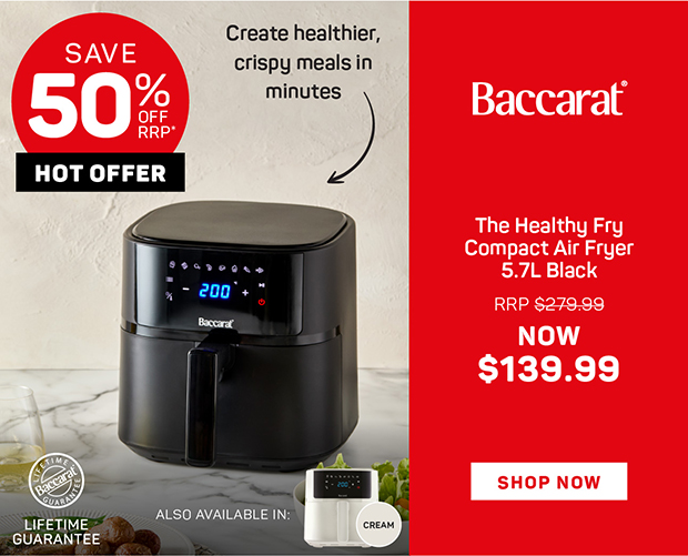 Baccarat The Healthy Fry Compact Air Fryer 5.7L