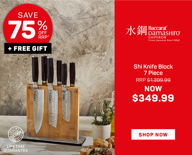 Baccarat Damashiro EMPEROR Shi Knife Block 7 Piece