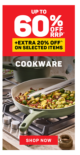 Up to 60% off RRP* Cookware
