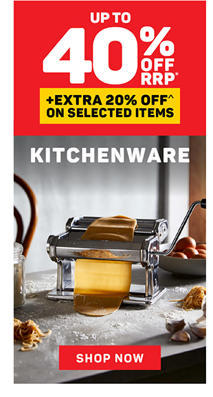 Up to 40% off RRP* Kitchenware