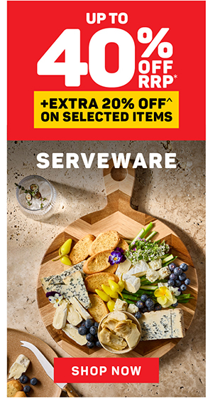 Up to 40% off RRP* Serveware