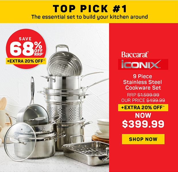 Baccarat iconiX 9 Piece Stainless Steel Cookware Set